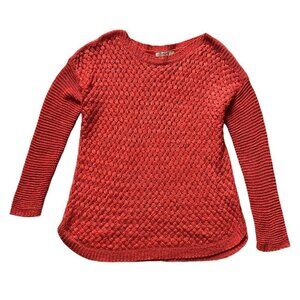 Fever Ribbon Weave Red Sweater Size Medium